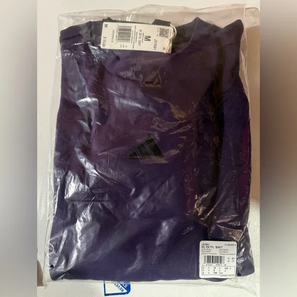 Adidas Women's Purple Fleece Sweater - Picture 3 of 4